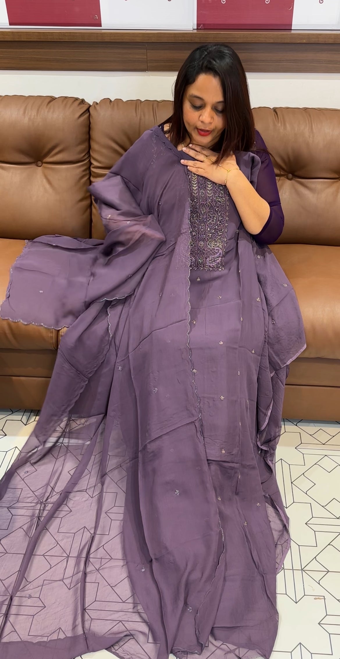 VISCOSE GEORGETTE UNSTITCHED SALWAR SUITS - IHA 9783