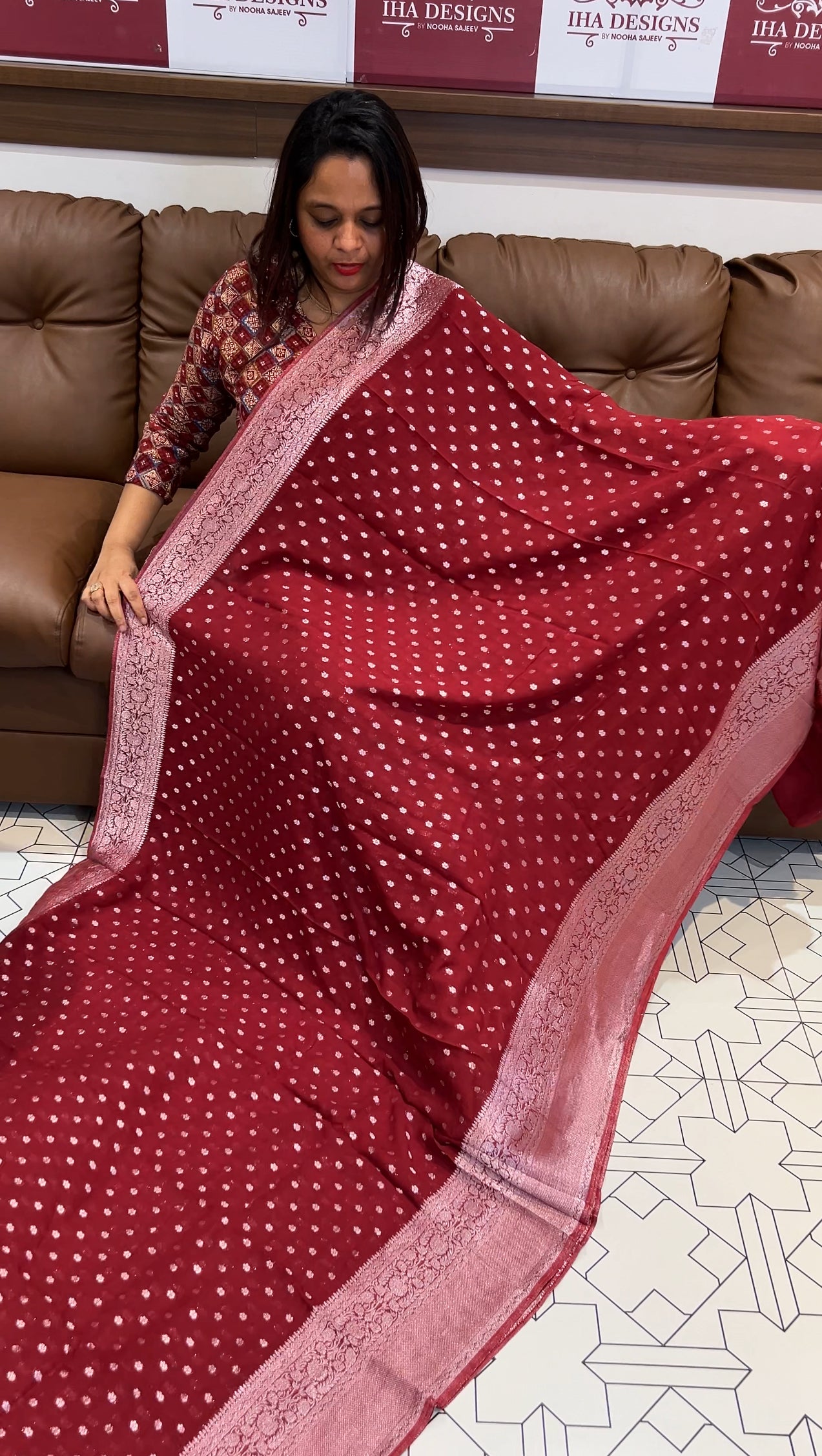 DESIGNER BANARASI SILK SAREES - IHA 9699