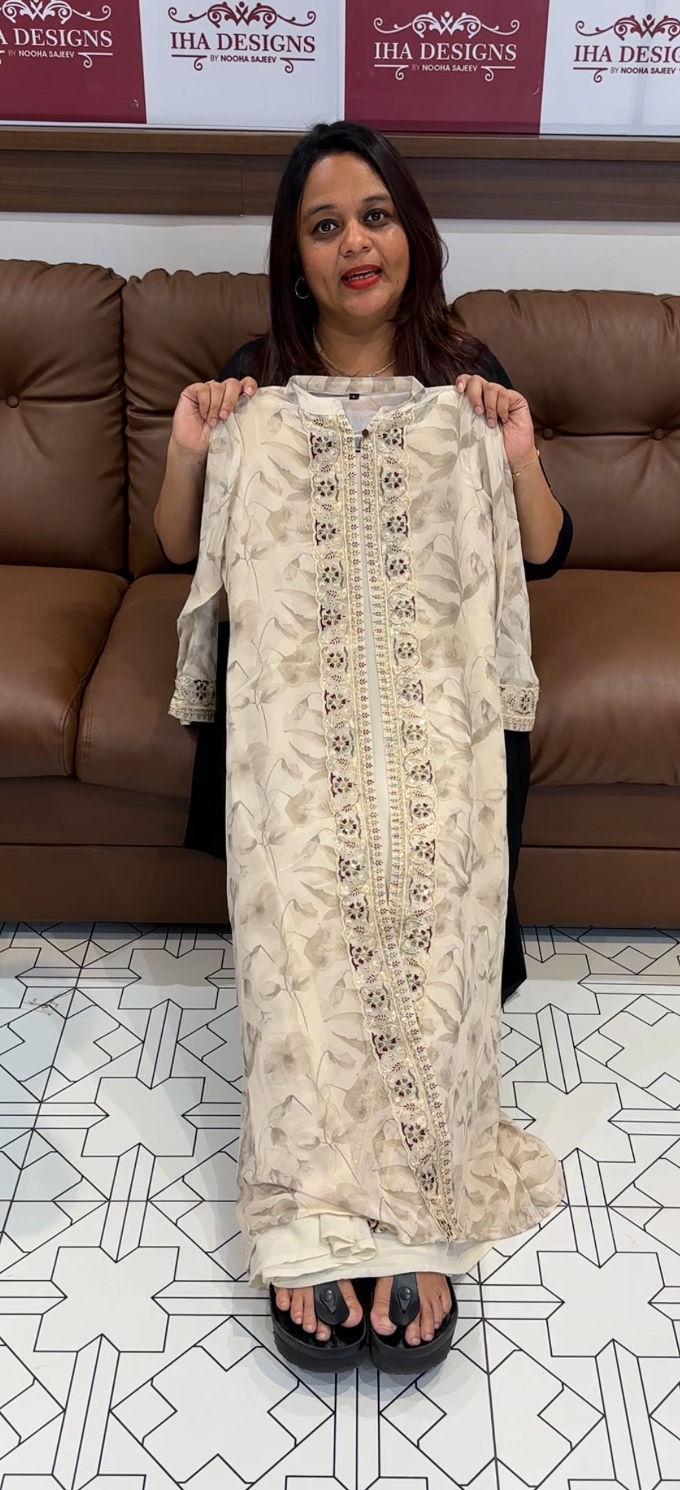 DESIGNER ALINE TOP AND LONG JACKET - IHA 9649