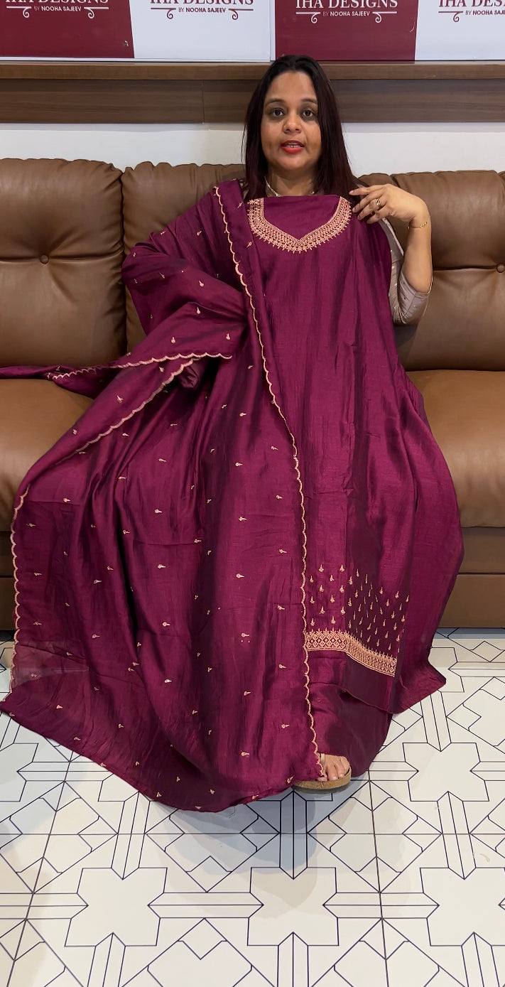 BUDGET BUY SEMI SILK UNSTITCHED SALWAR SUITS - IHA 8249