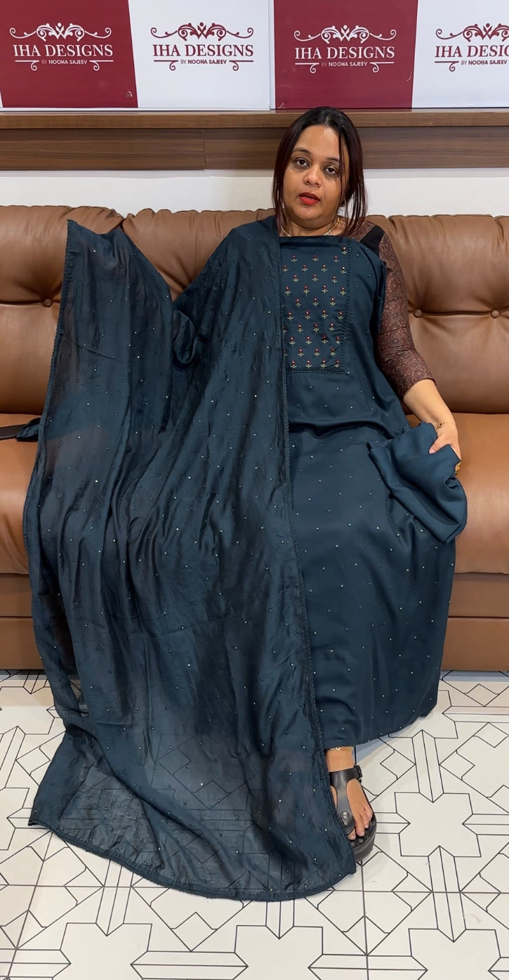 RAYON UNSTITCHED SALWAR SUIT - IHA 8618