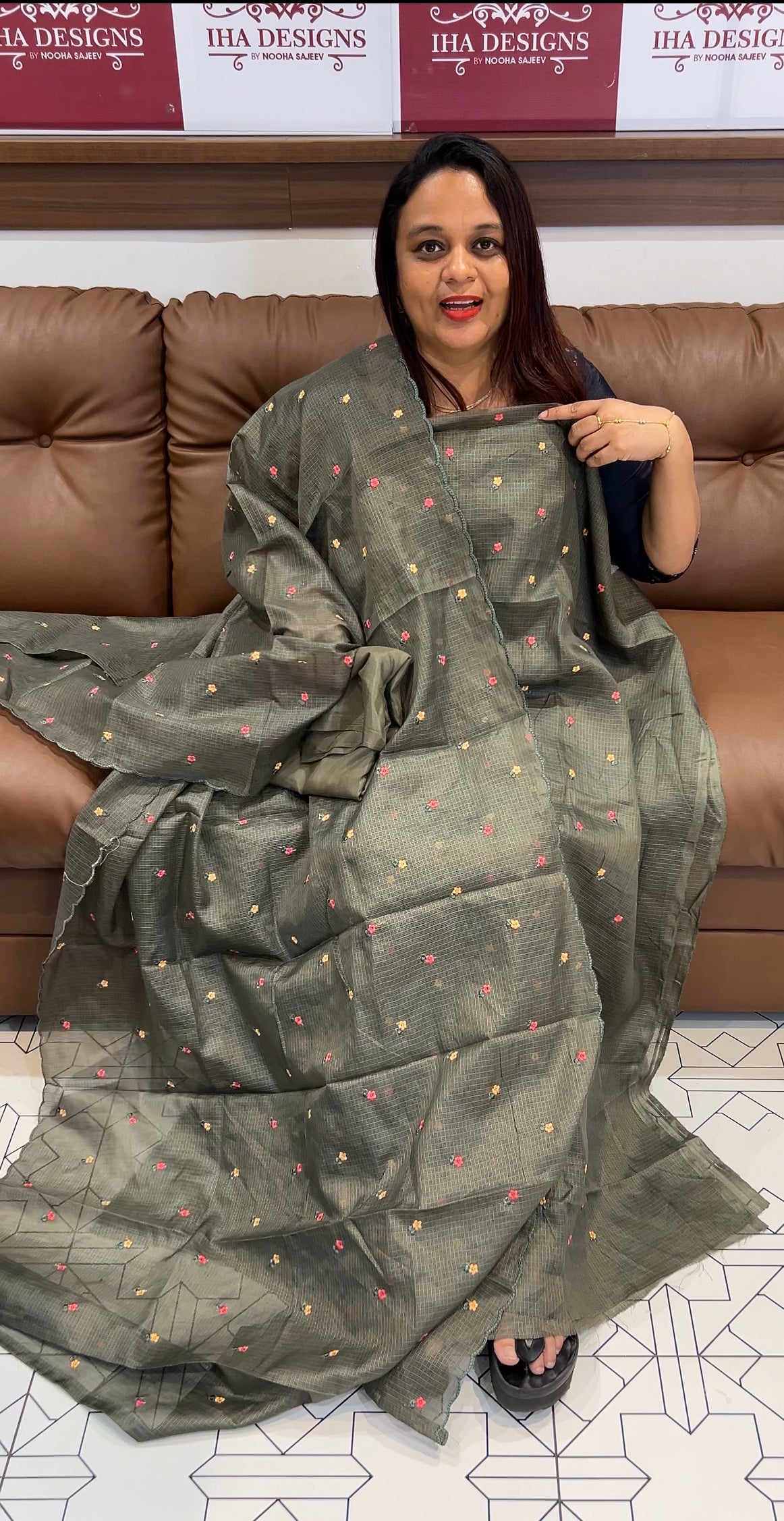 SILKY KOTA UNSTITCHED SALWAR SUITS - IHA 9854