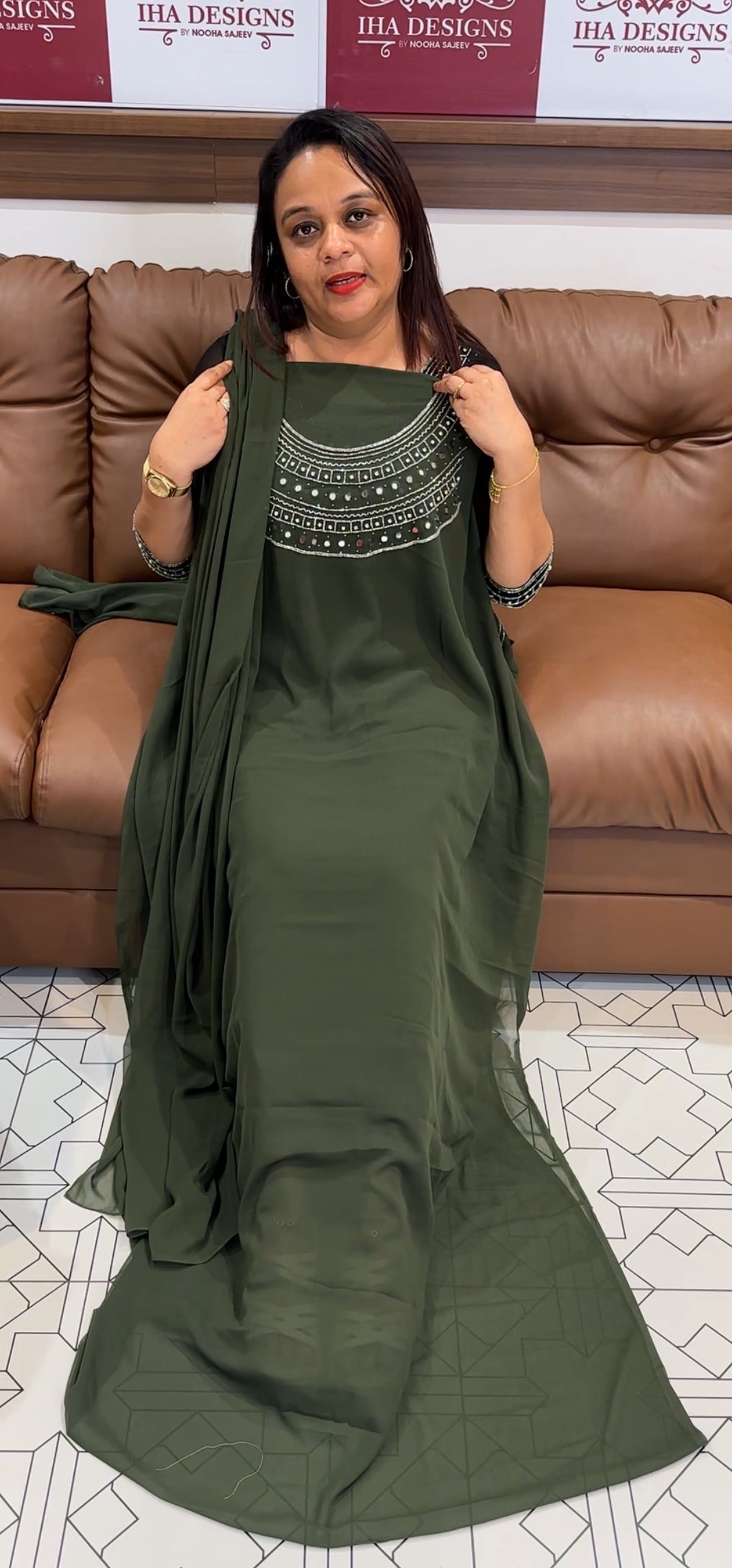 IHA'S IN-HOUSE HAND WORKED UNSTITCHED SALWAR SUITS - IHA 21780