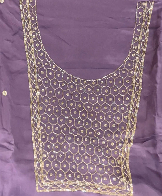 VISCOSE GEORGETTE UNSTITCHED SALWAR SUIT - IHA 8627