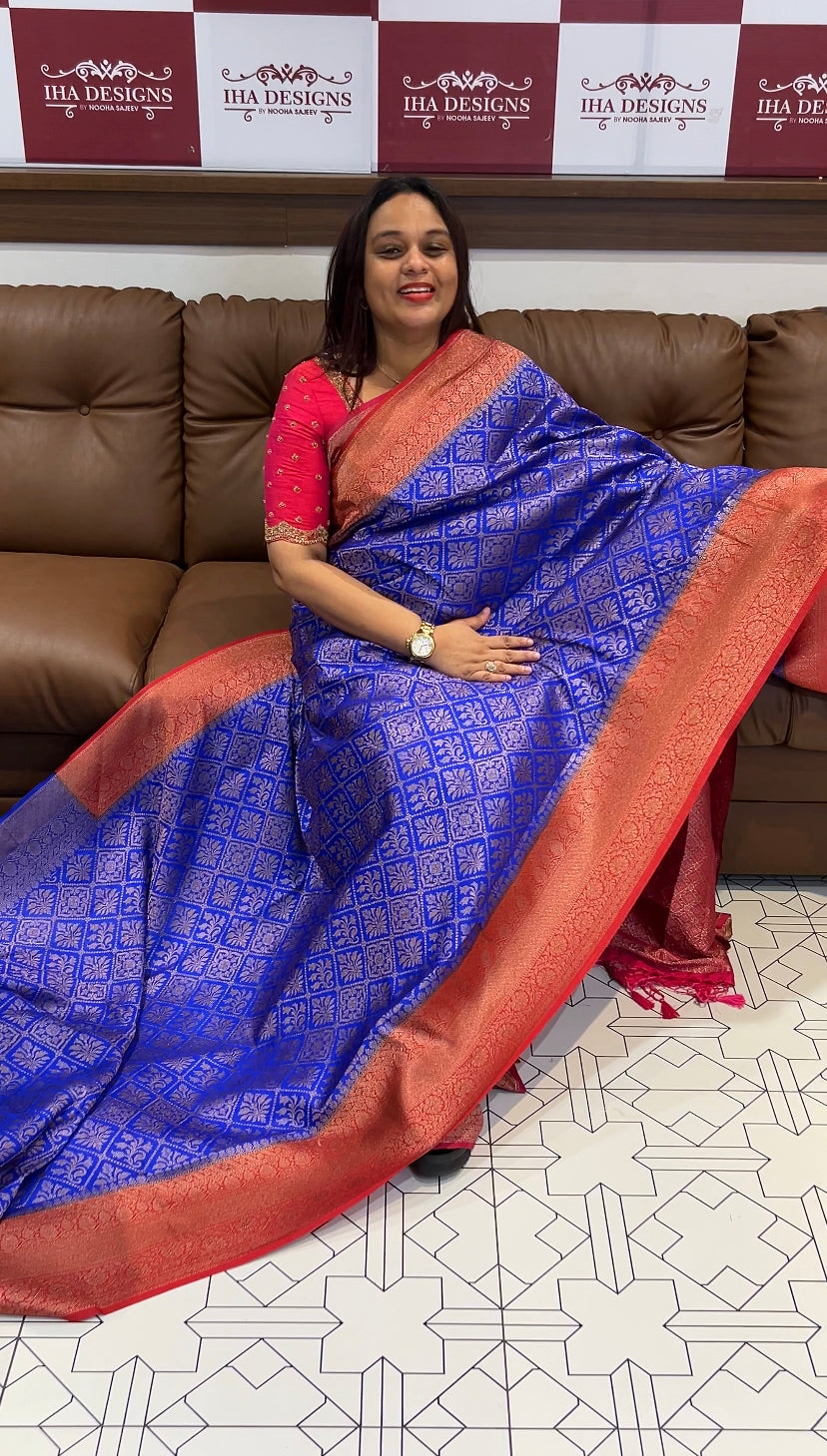 FORWARD SEMI KATAN SILK SAREES - IHA 9828