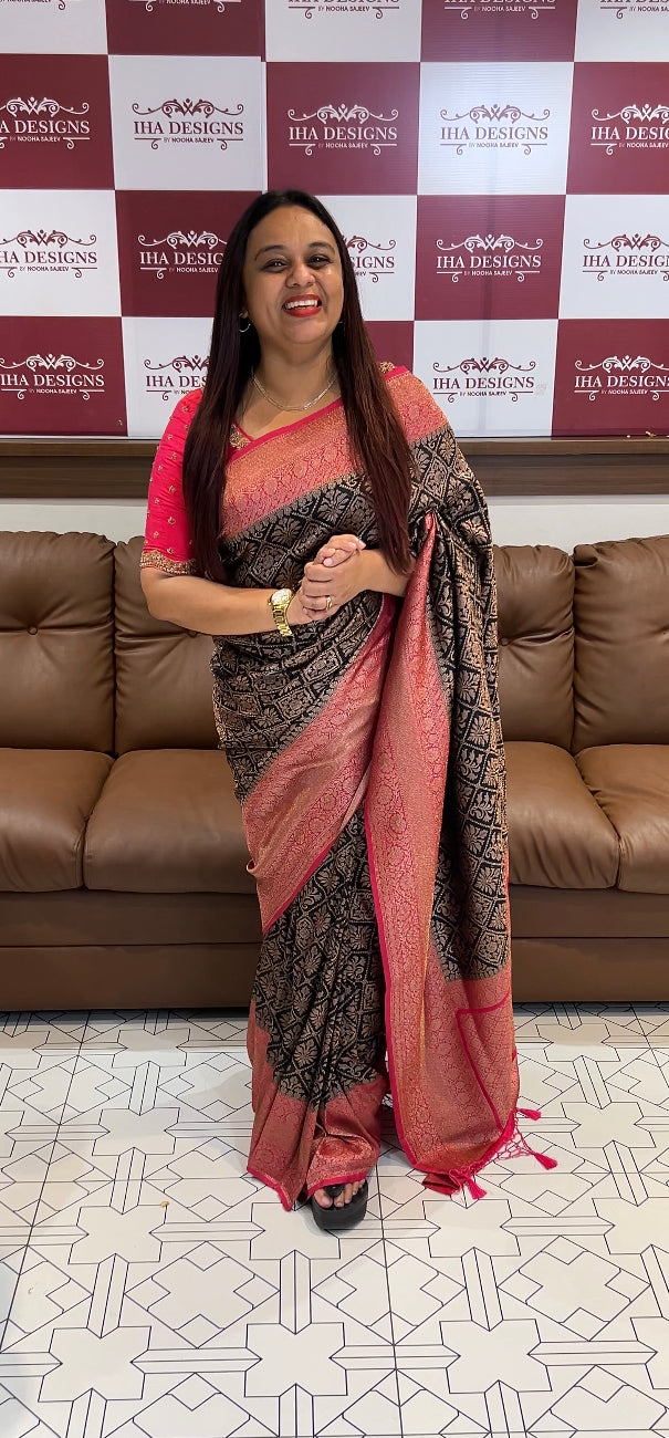 FORWARD SEMI KATAN SILK SAREES - IHA 9828
