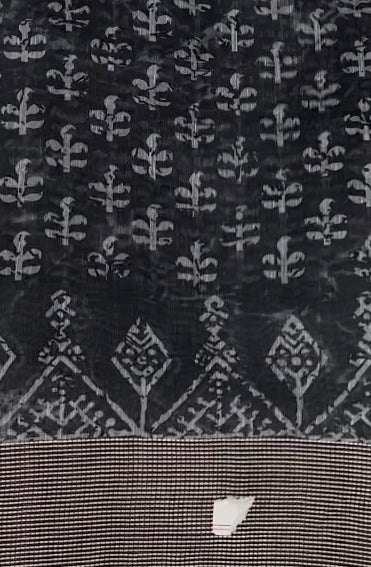BUDGET BUY PRINTED SEMI LINEN SAREE - IHA 8169
