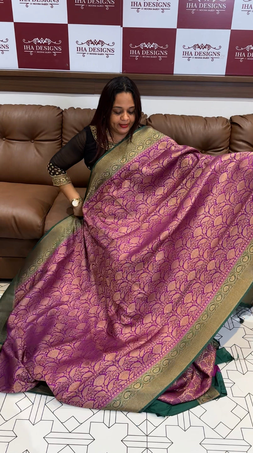 DESIGNER SEMI KATAN SILK SAREES - IHA 8346