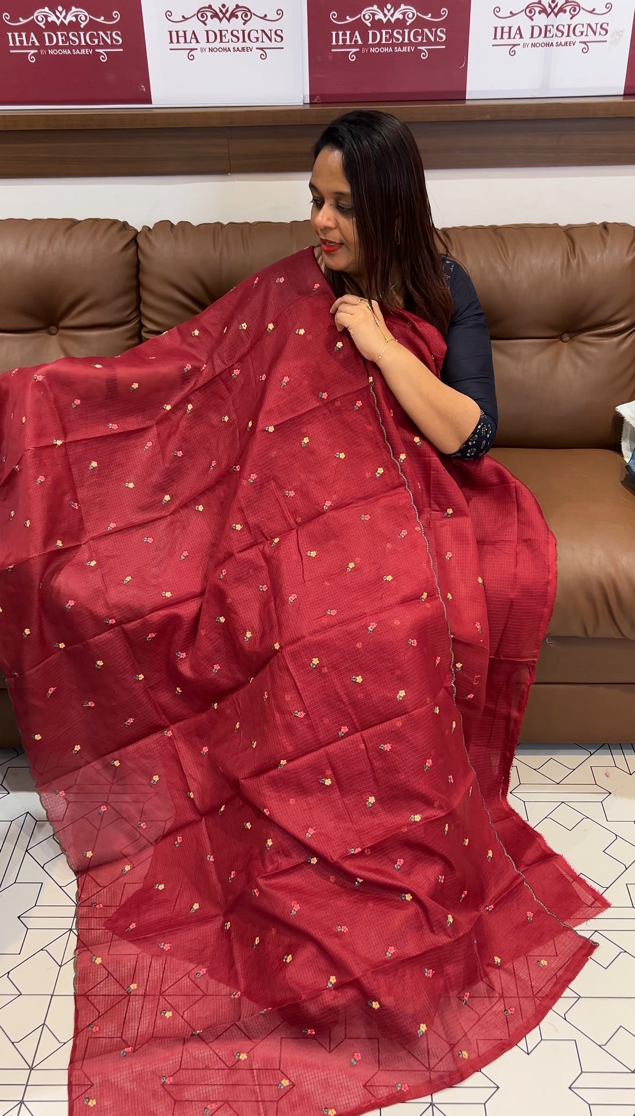 SILKY KOTA UNSTITCHED SALWAR SUITS - IHA 9854