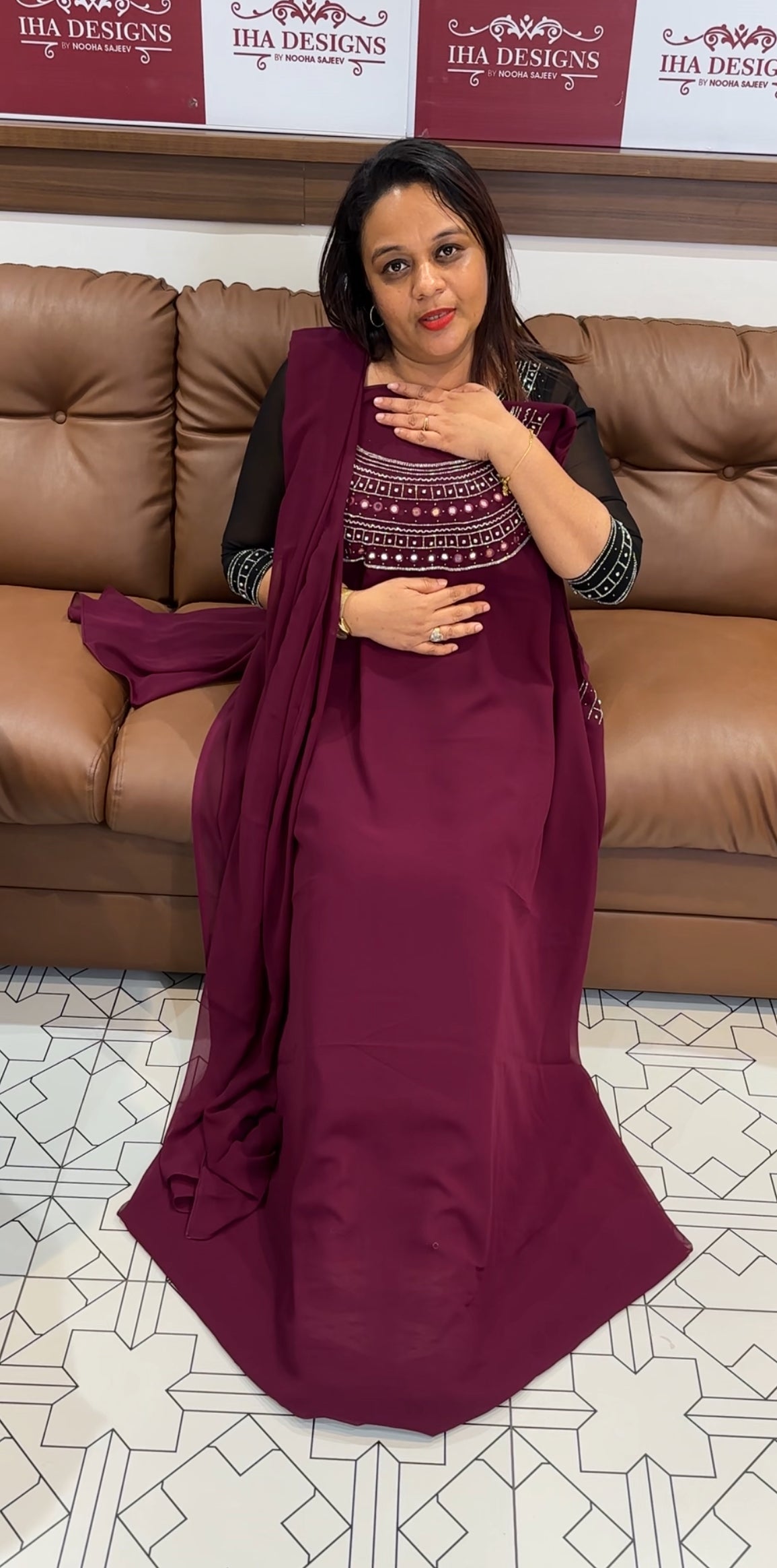 IHA'S IN-HOUSE HAND WORKED UNSTITCHED SALWAR SUITS - IHA 21780