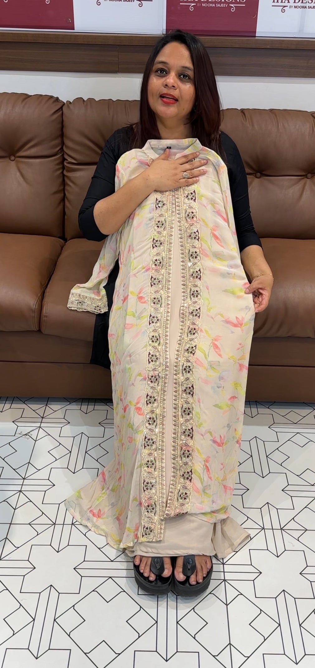 DESIGNER ALINE TOP AND LONG JACKET - IHA 9649