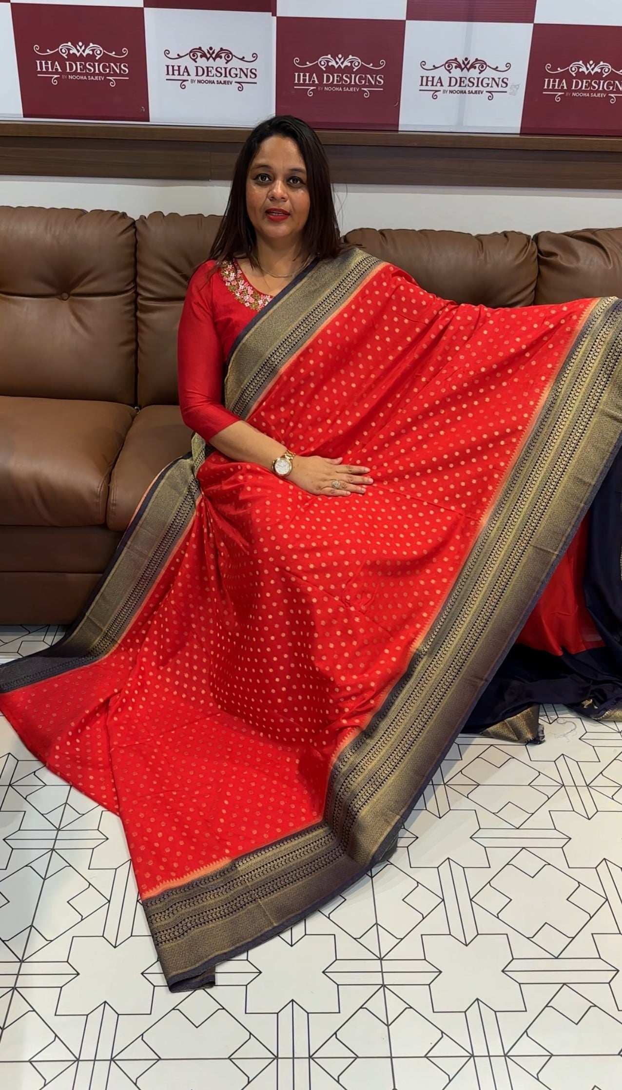 FORWARD SEMI BANARASI SILK SAREES - IHA 9668