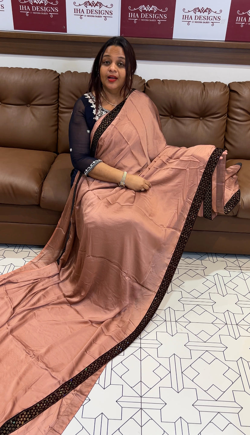 SILKY GEORGETTE SAREES - IHA 8300