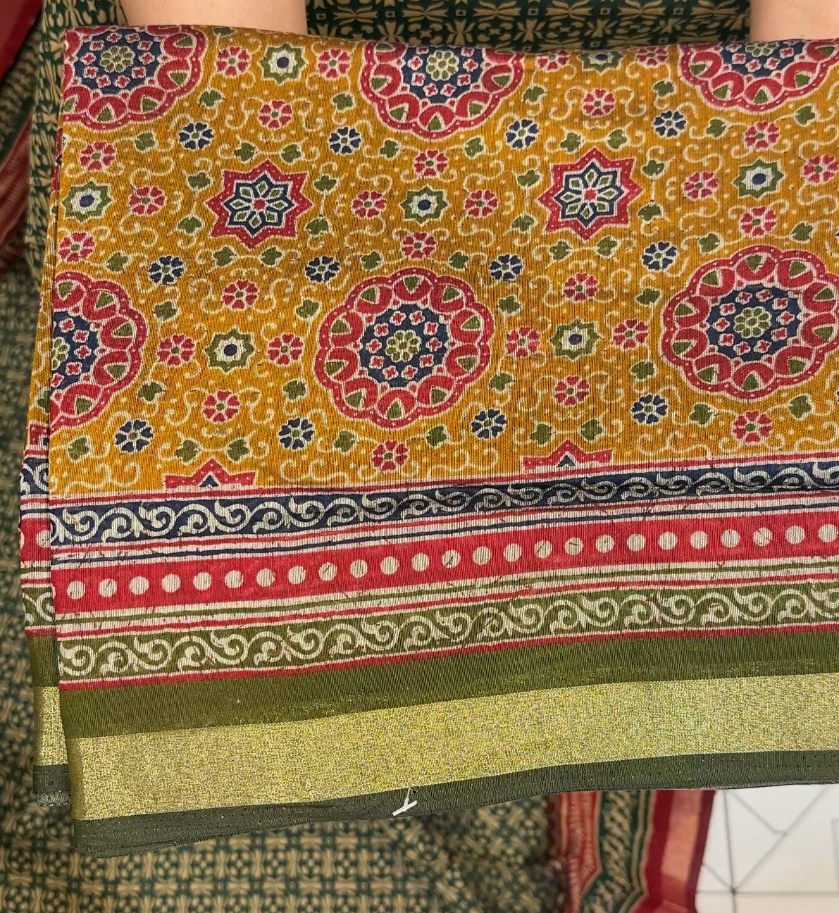 AJRAKH PRINTED SAREES - IHA 20593