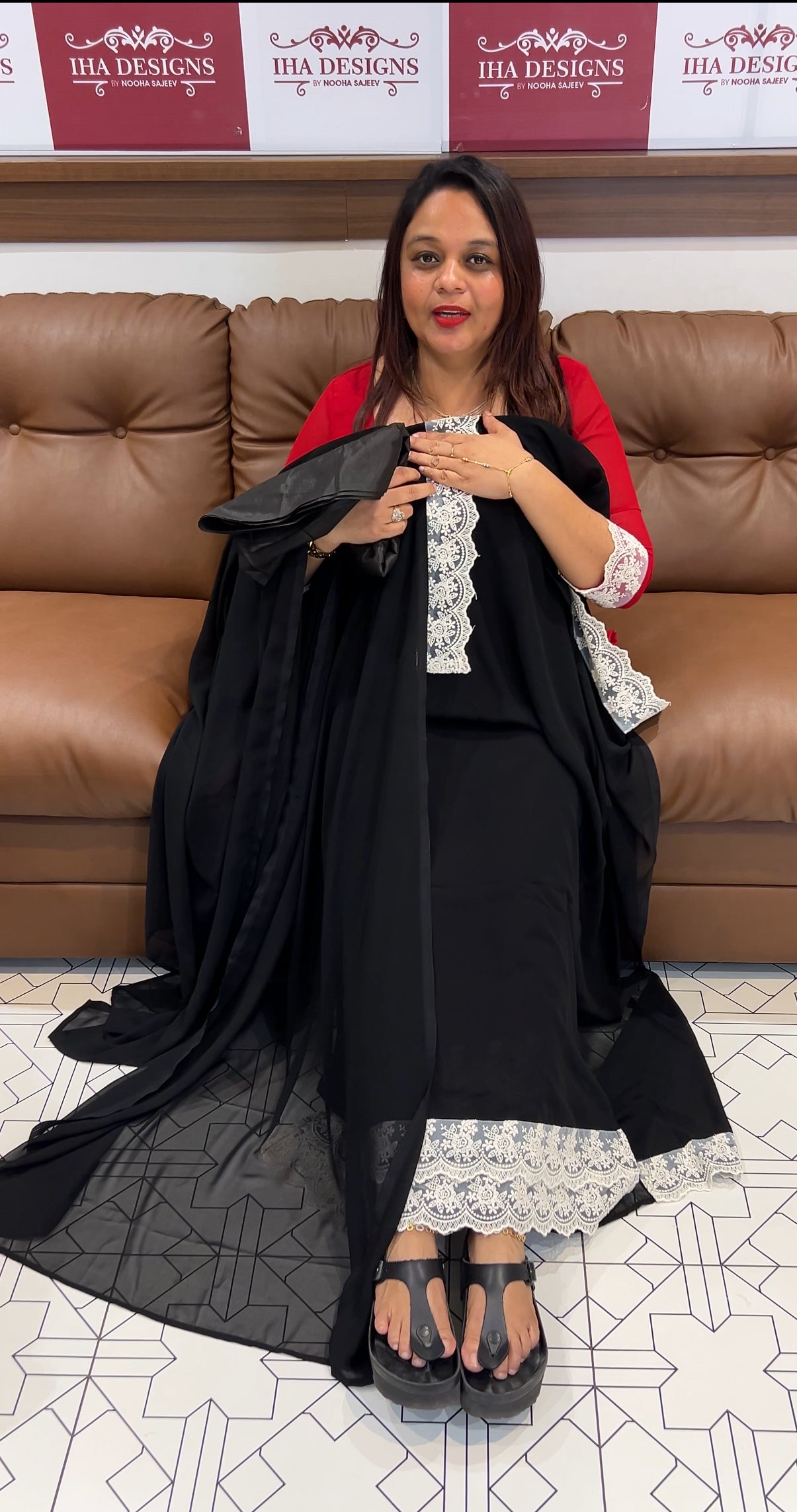 FORWARD FAUX GEORGETTE UNSTITCHED SALWAR SUIT - IHA 9583