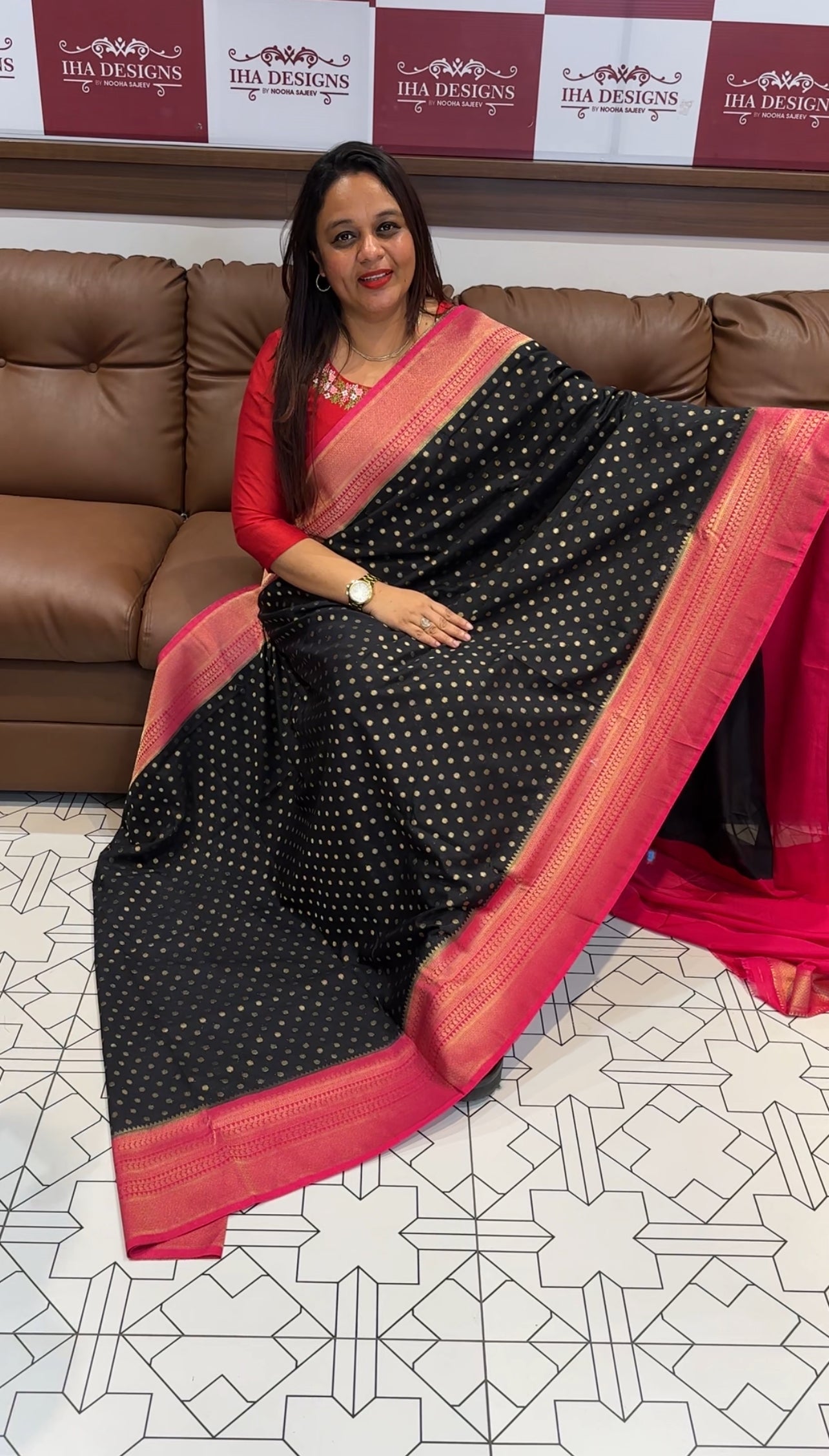 FORWARD SEMI BANARASI SILK SAREES - IHA 9668