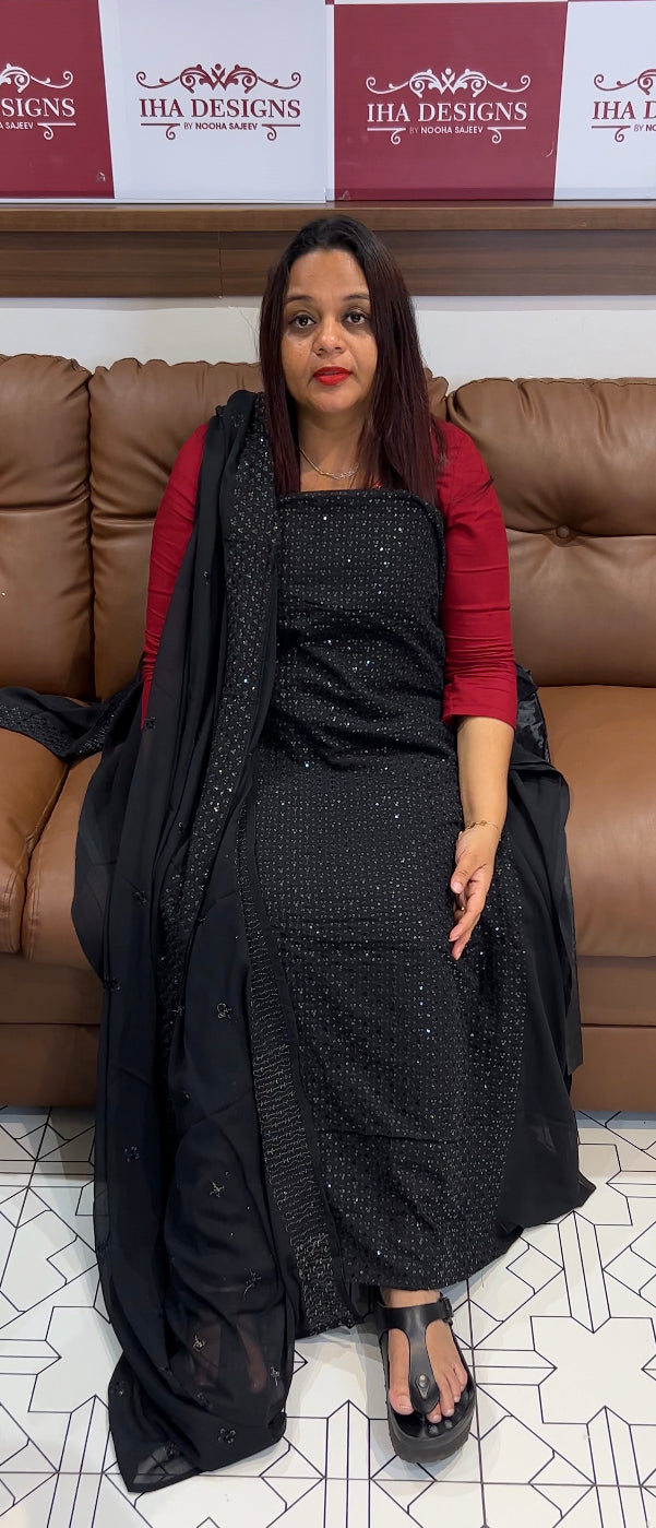 GEORGETTE UNSTITCHED SALWAR SUITS - IHA 8331