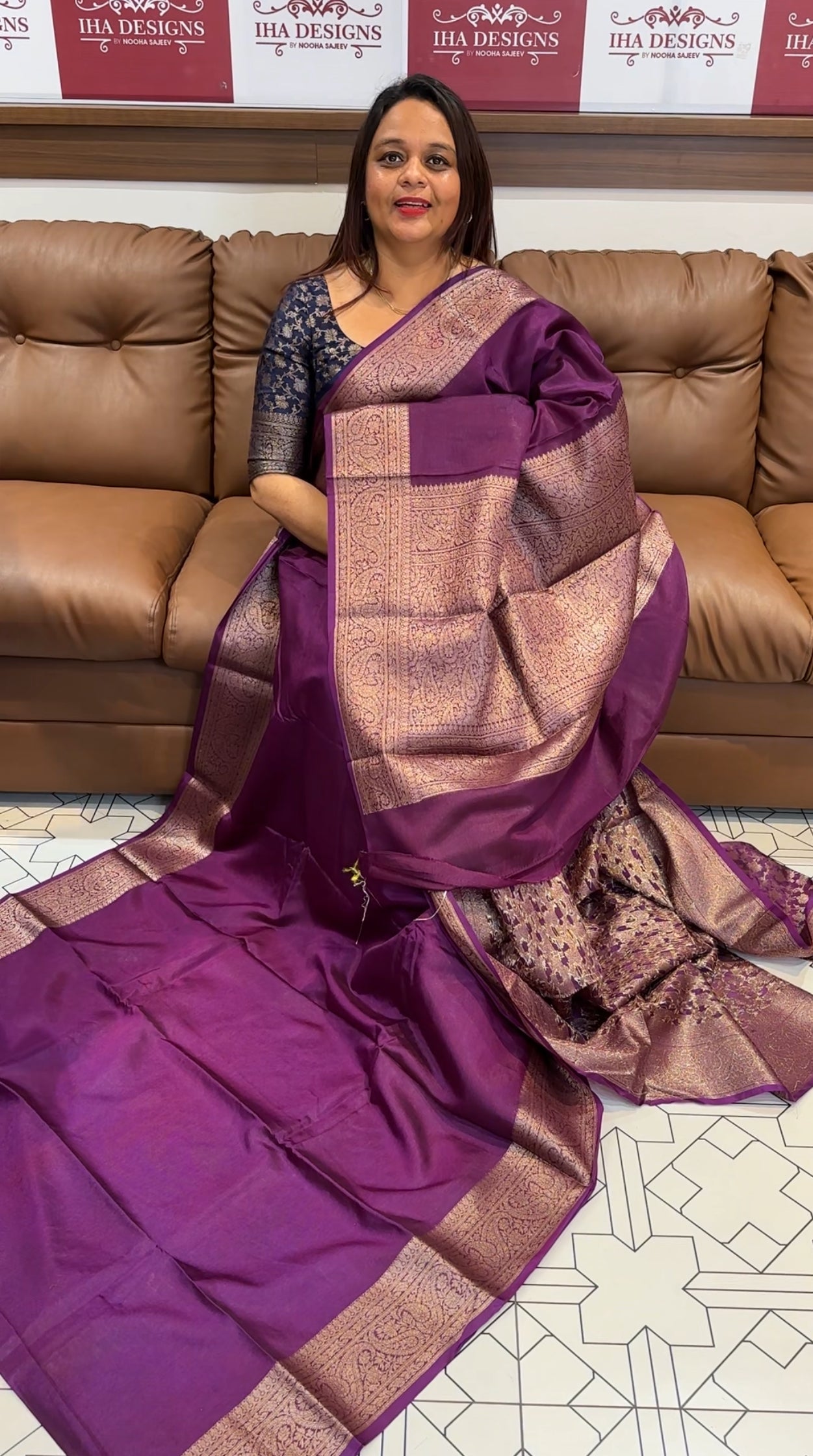 FORWARD SEMI BANARASI SILK SAREES - IHA 9797