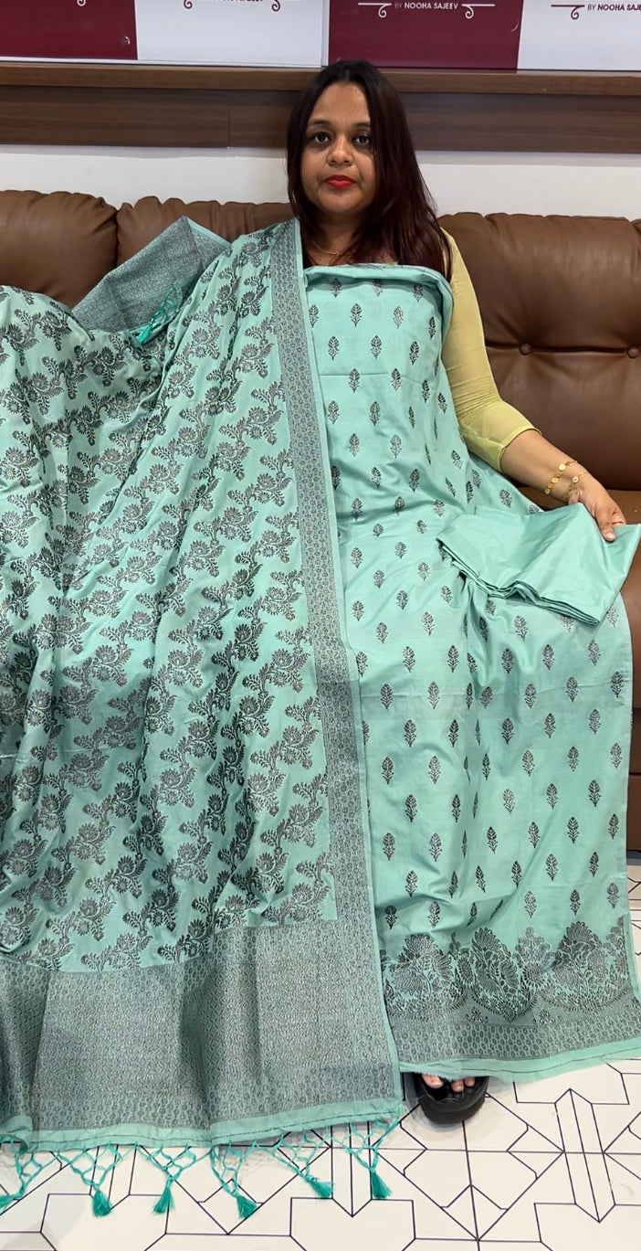 BANARASI UNSTITCHED SALWAR SUITS - IHA 8066