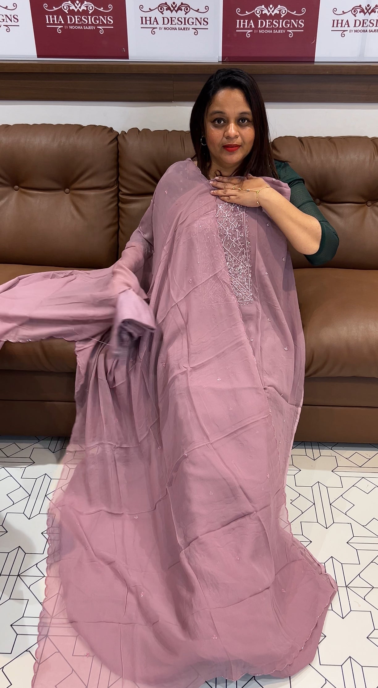 VISCOSE GEORGETTE UNSTITCHED SALWAR SUITS - IHA 9749