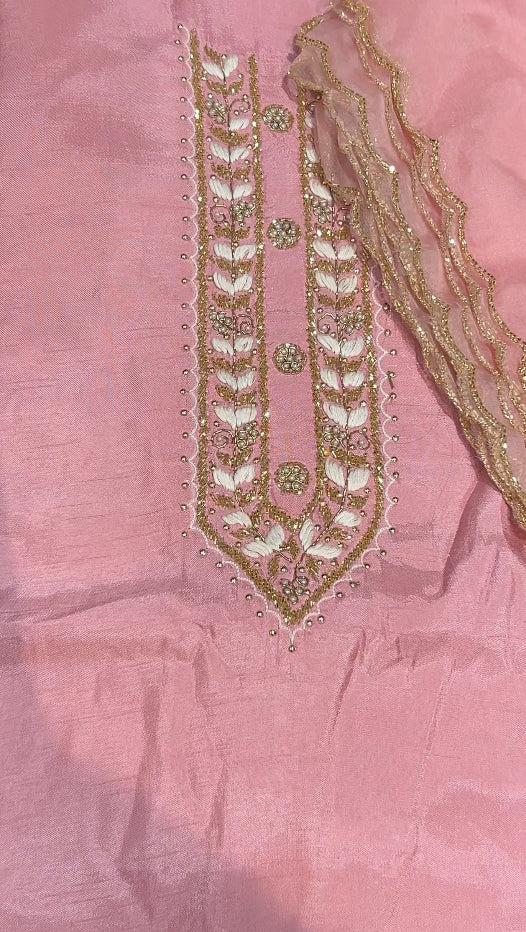 DOLA SILK UNSTITCHED SALWAR SUITS - IHA 8459