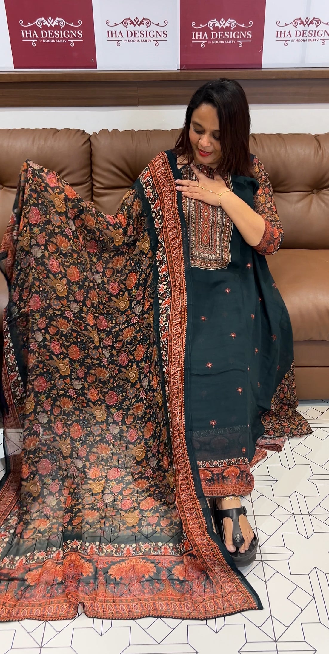 FORWARD VISCOSE GEORGETTE UNSTITCHED SALWAR SUITS - IHA 9809