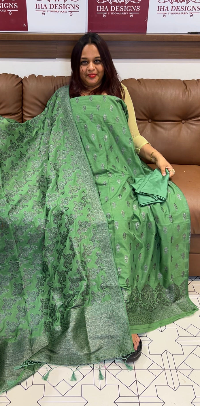 BANARASI UNSTITCHED SALWAR SUITS - IHA 8066