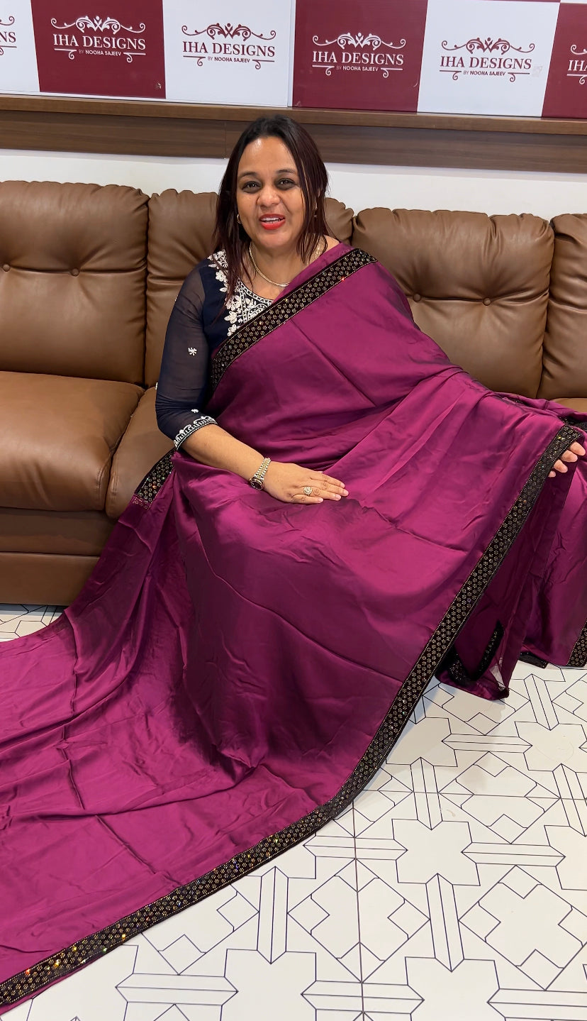 SILKY GEORGETTE SAREES - IHA 8300