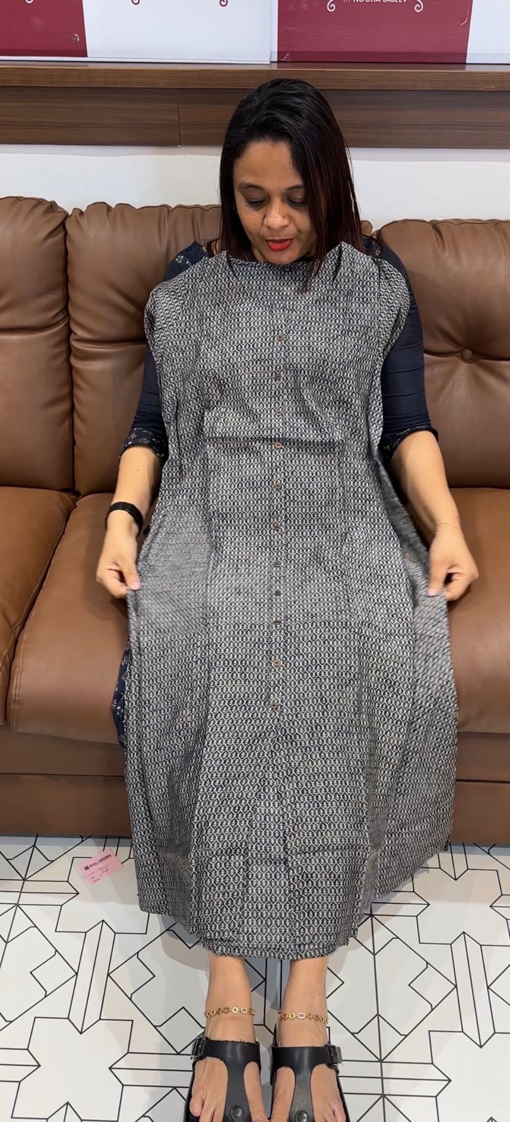 DIGITAL PRINTED MODAL KURTIS - IHA 9870