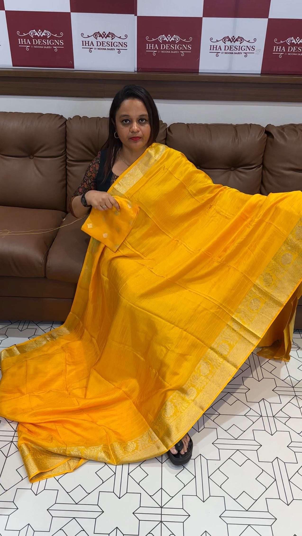 DESIGNER DOLA SILK SAREES - IHA 9836