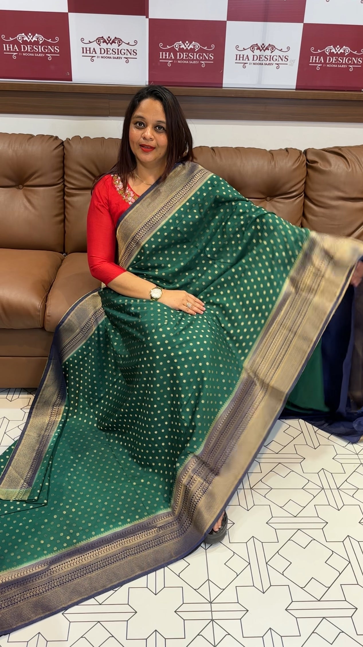 FORWARD SEMI BANARASI SILK SAREES - IHA 9668