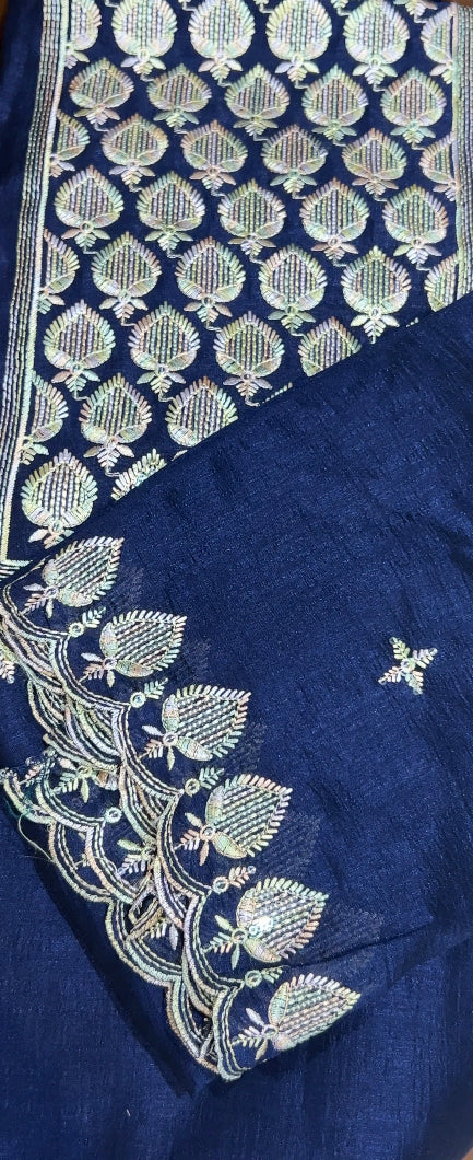 VICHITRA SILK UNSTITCHED SALWAR SUIT - IHA 8578