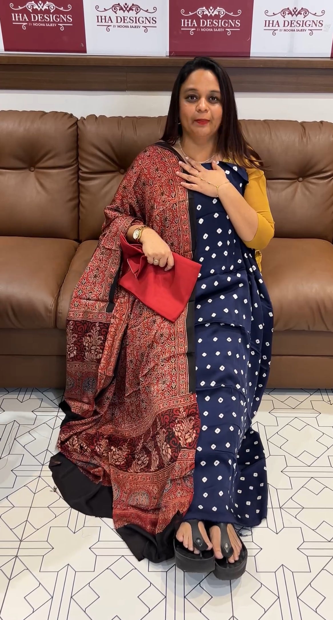 BANDHEJ PRINTED MODAL UNSTITCHED SALWAR SUITS - IHA 9741