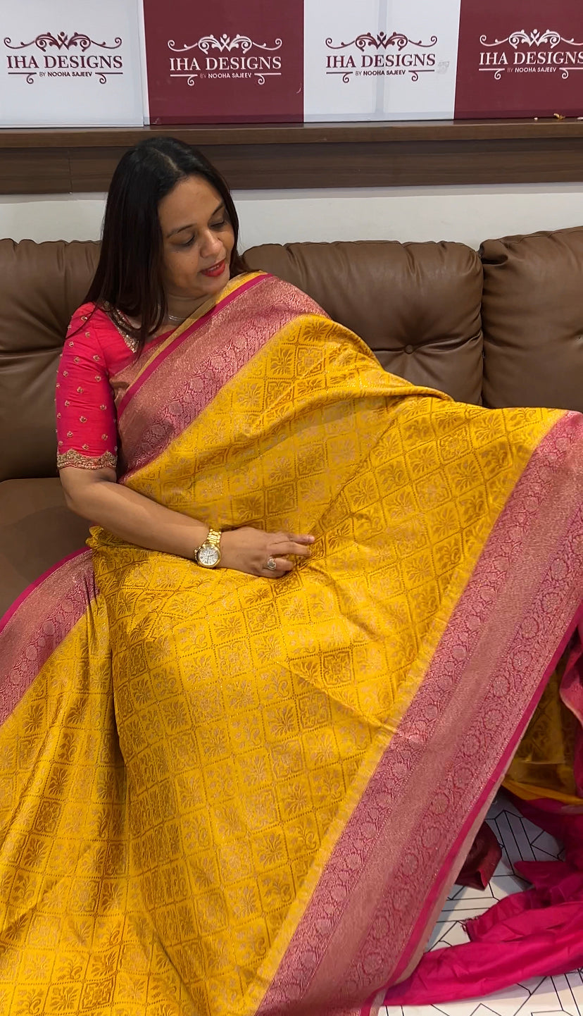 FORWARD SEMI KATAN SILK SAREES - IHA 9828