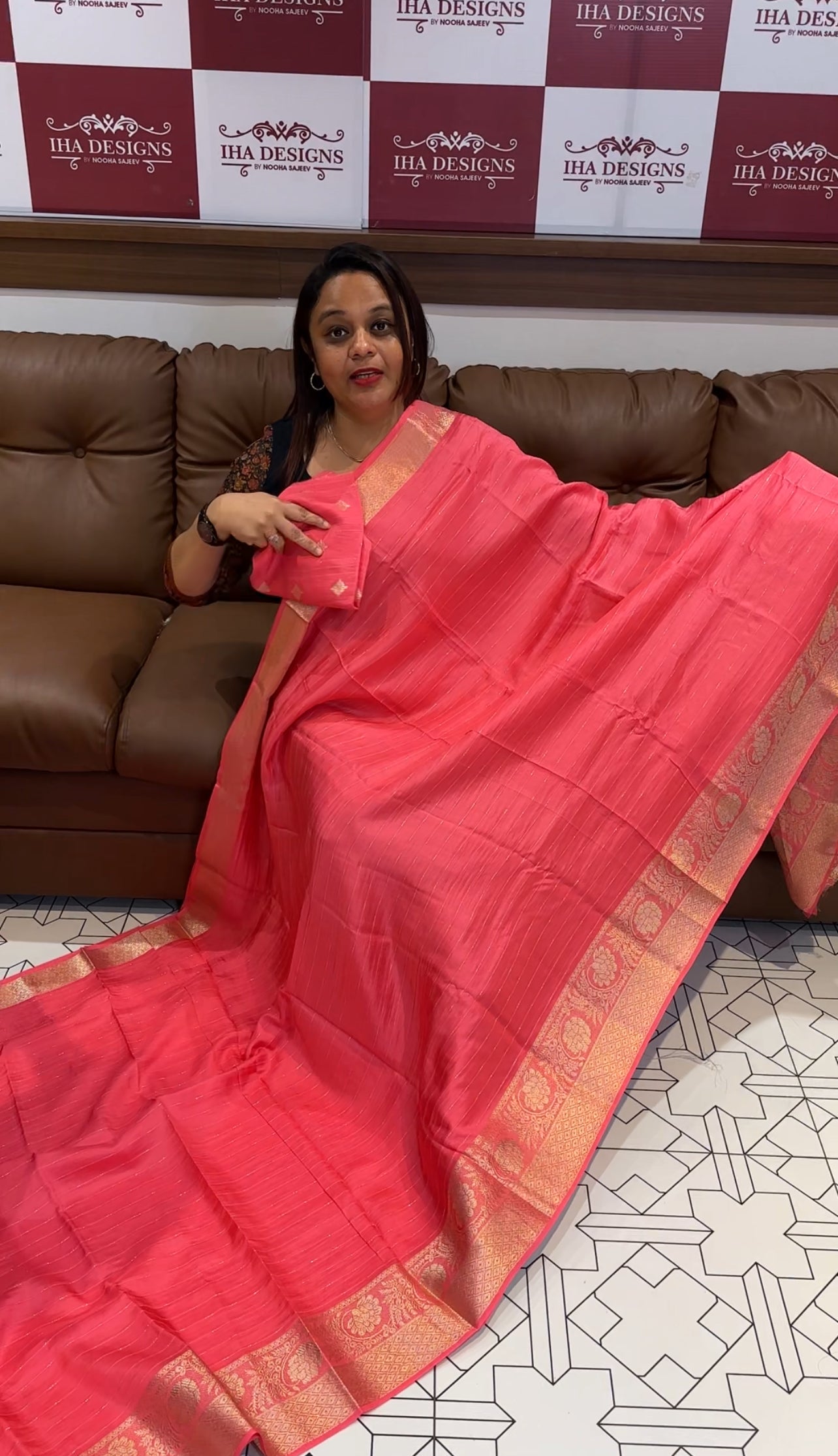 DESIGNER DOLA SILK SAREES - IHA 9836
