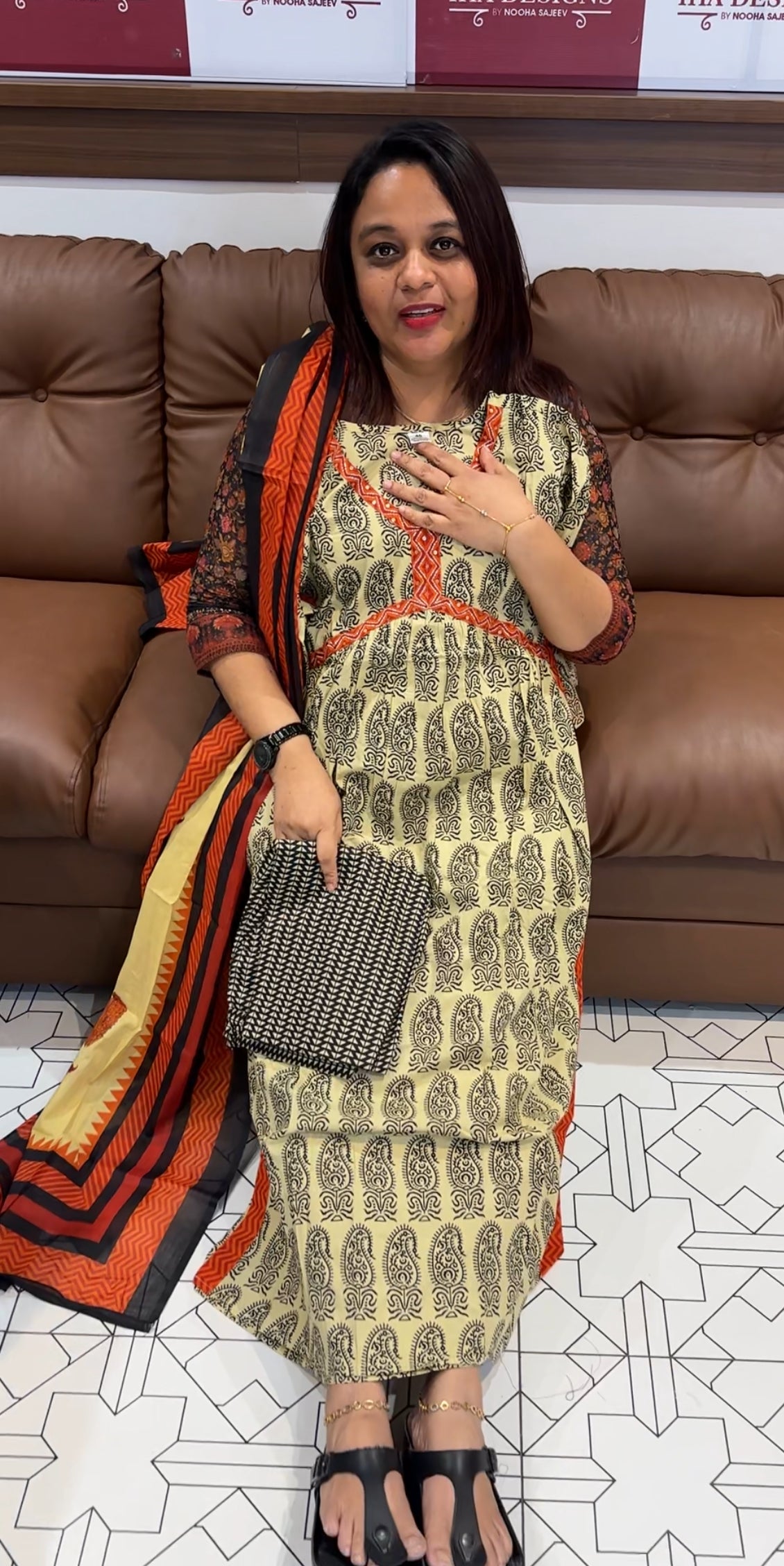 BUDGET BUY PRINTED STRAIGHT TOP BOTTOM AND DUPATTA - IHA 9851