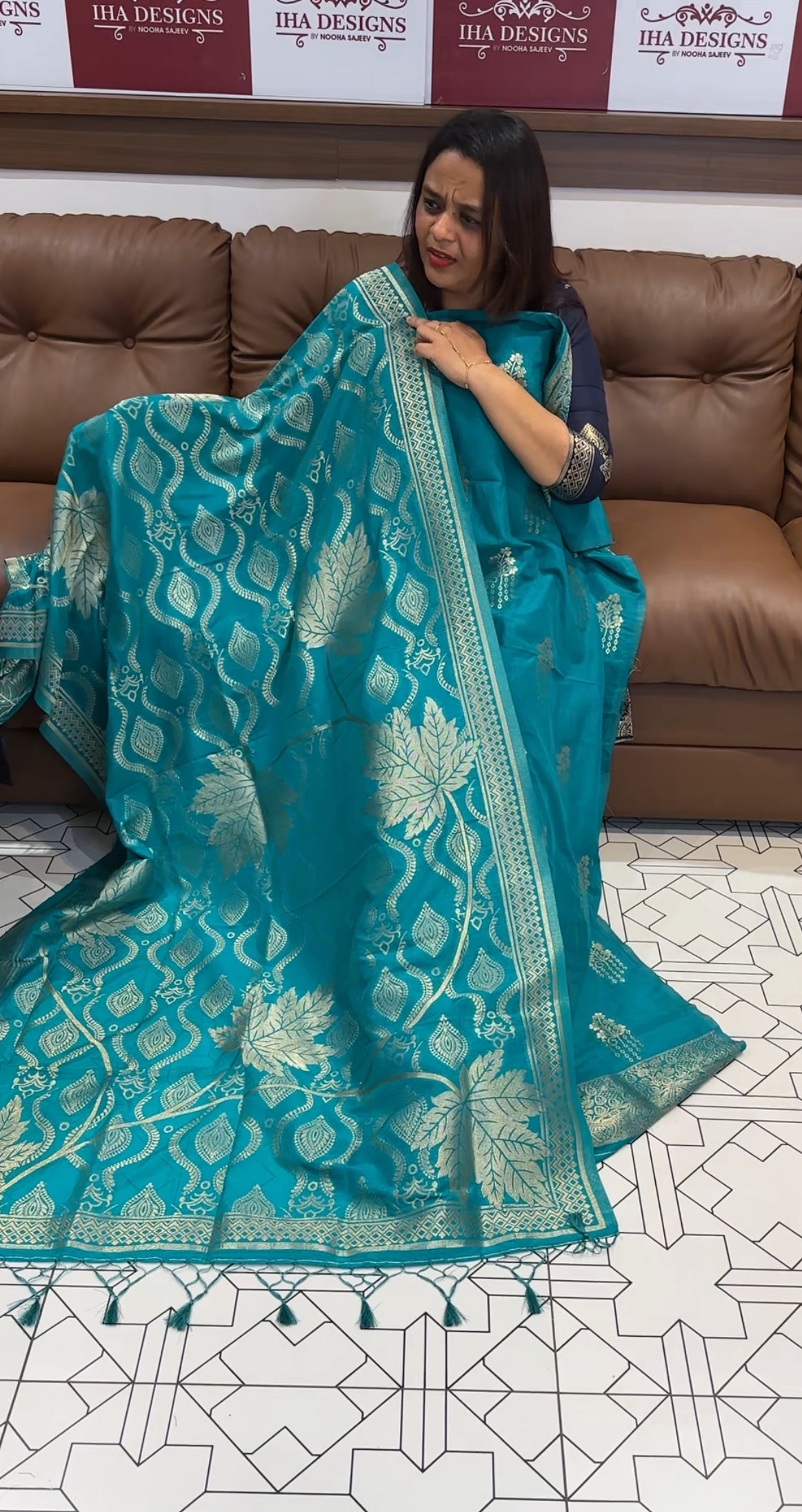 SEMI KATAN UNSTITCHED SALWAR SUITS - IHA 9718