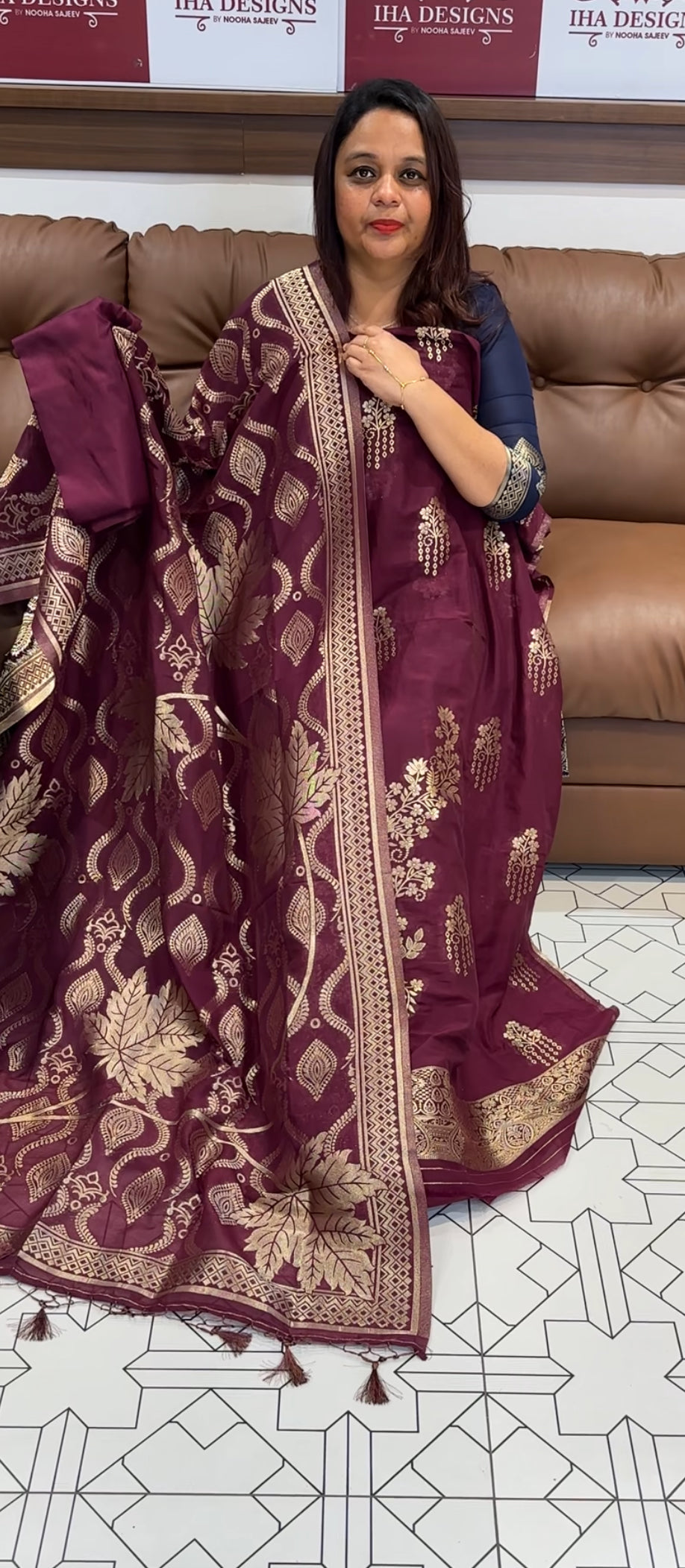 SEMI KATAN UNSTITCHED SALWAR SUITS - IHA 9718