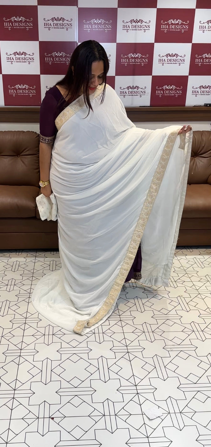 BUDGET BUY GEORGETTE SAREE - IHA 8047