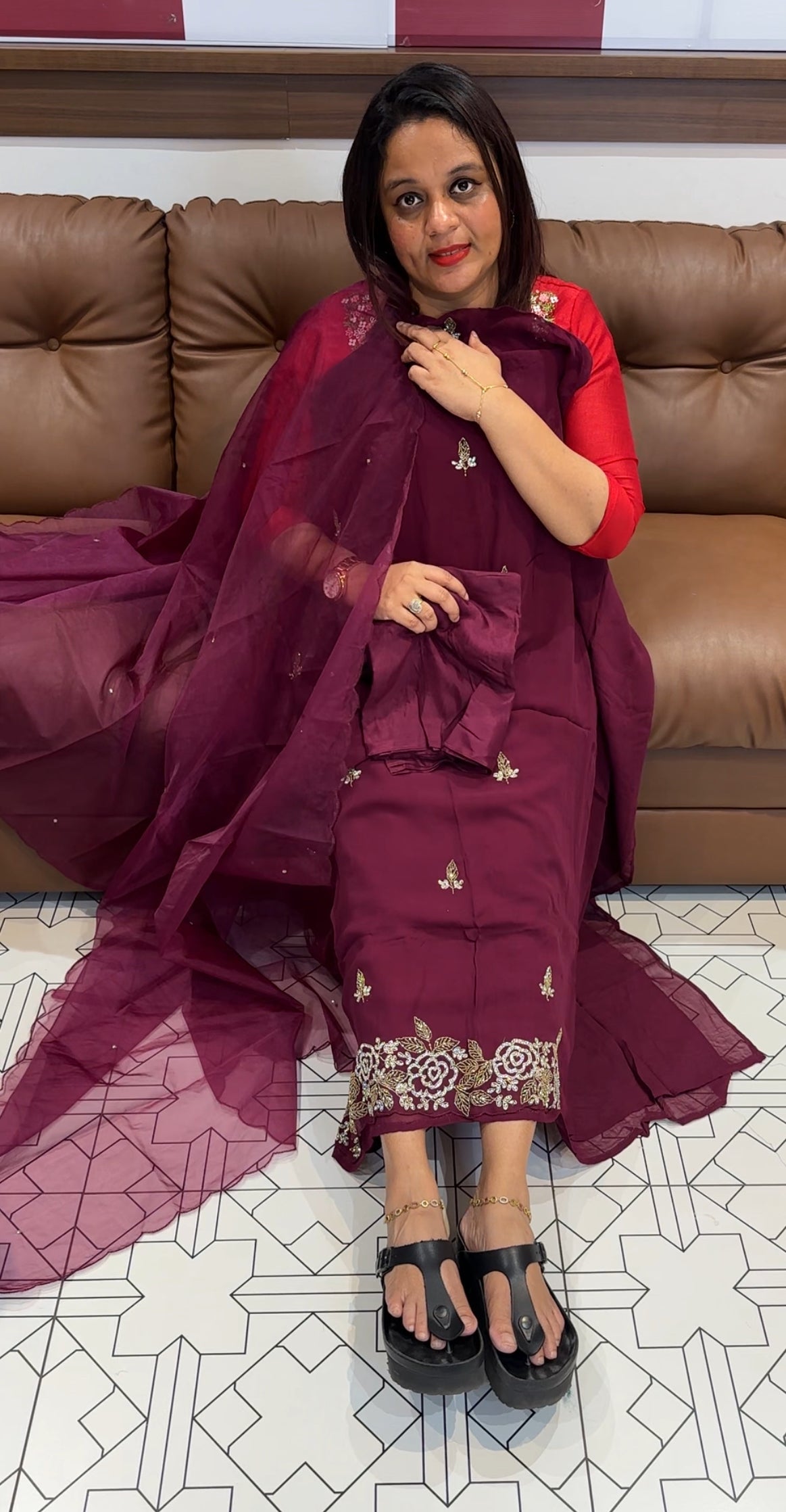 VISCOSE GEORGETTE UNSTITCHED SALWAR SUITS - IHA 9661