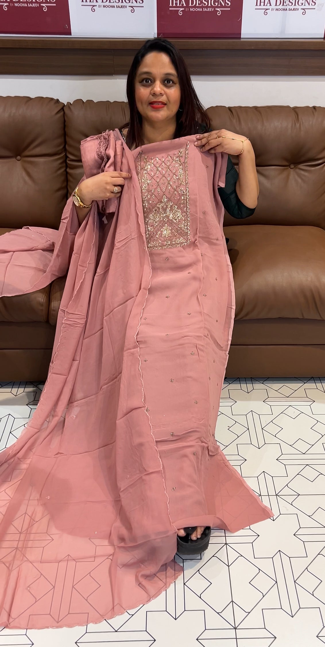 VISCOSE GEORGETTE UNSTITCHED SALWAR SUITS - IHA 9749