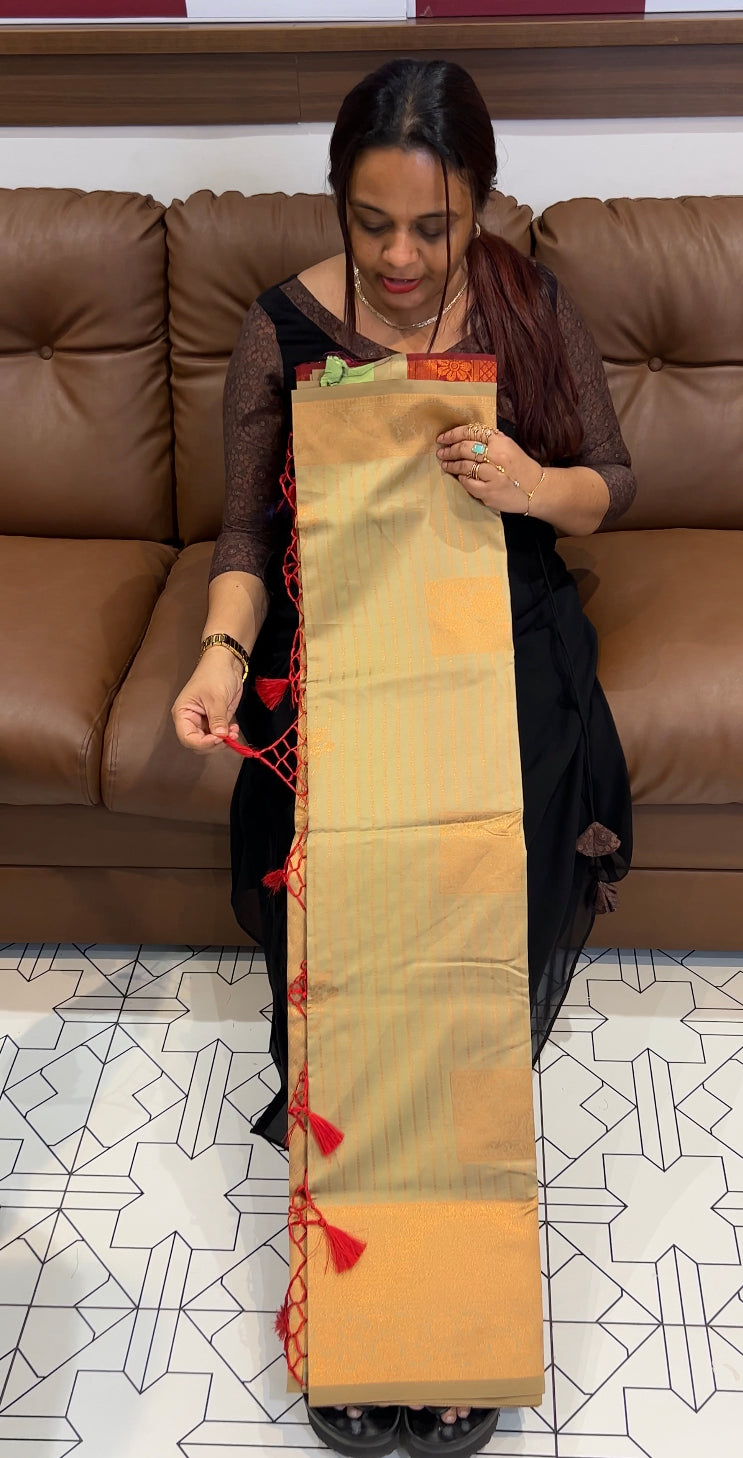 SEMI SILK SAREE - IHA 8624