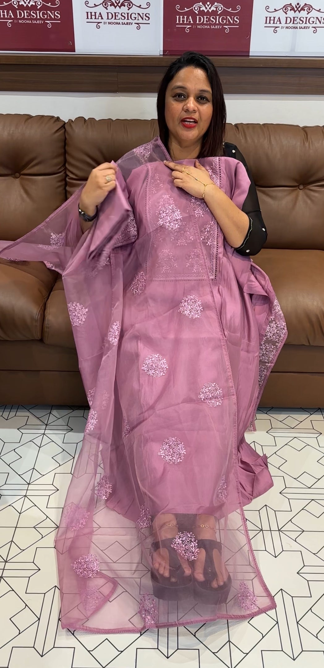 HAND WORKED UNSTITCHED SALWAR SUITS COLLECTION - IHA 9707
