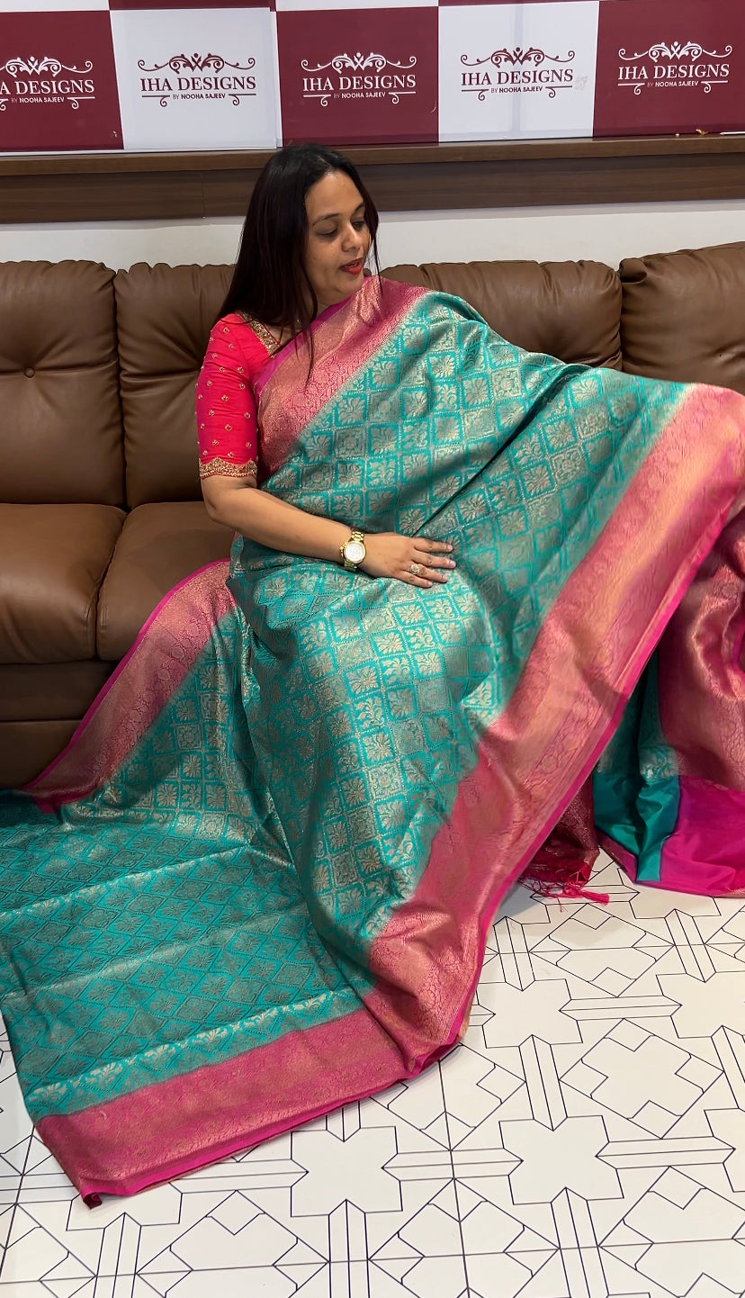 FORWARD SEMI KATAN SILK SAREES - IHA 9828