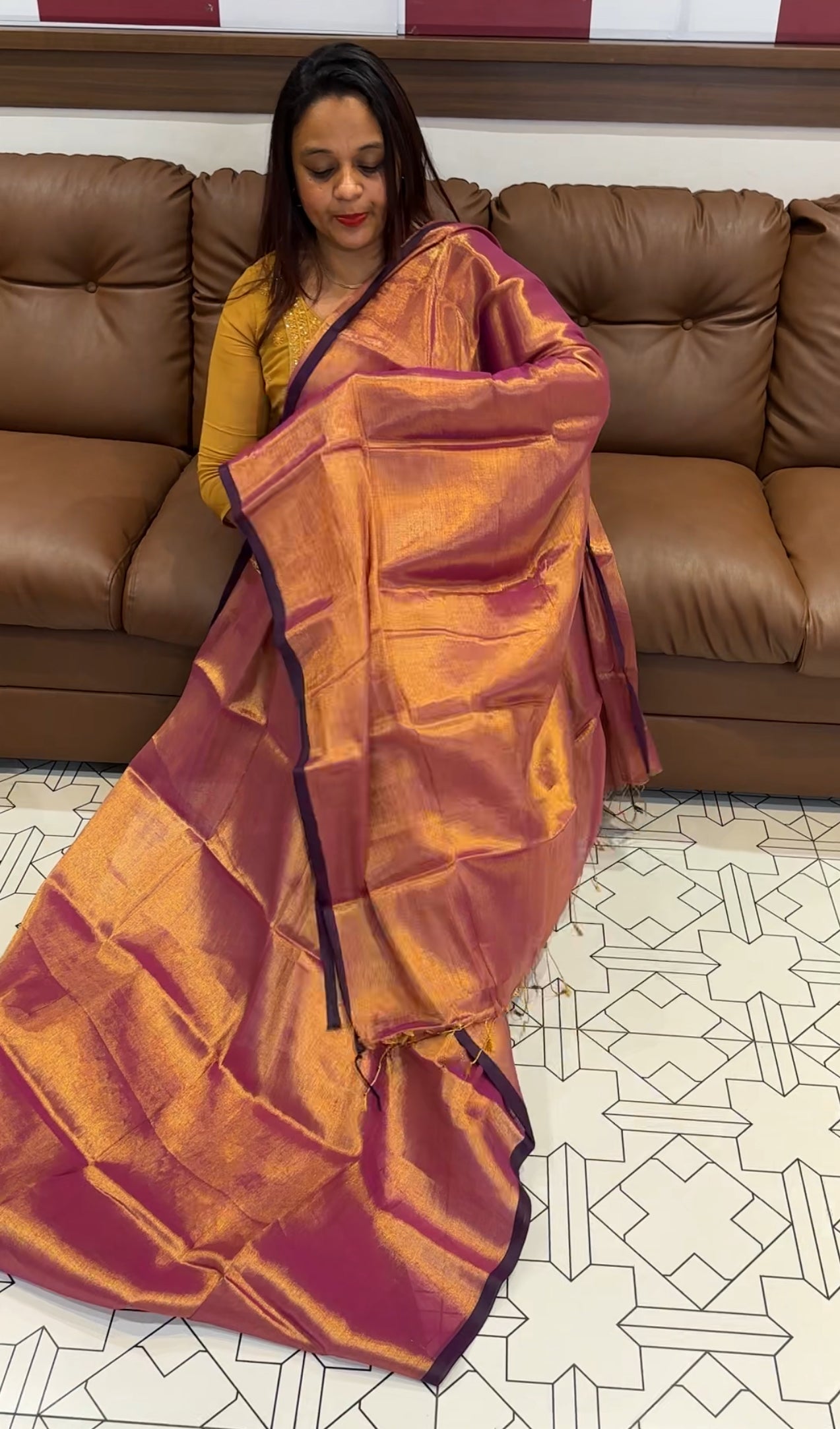 HANDLOOM TISSUE SAREES - IHA 9731