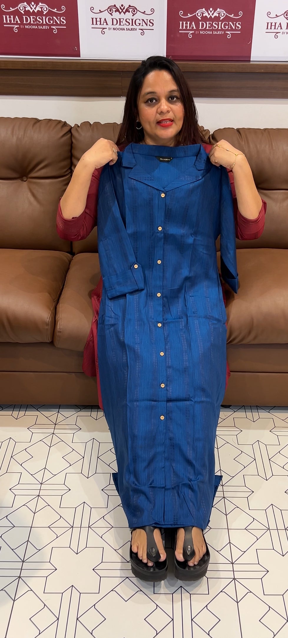 IHA'S IN-HOUSE HANDLOOM COTTON ALINE TOPS - IHA 9693