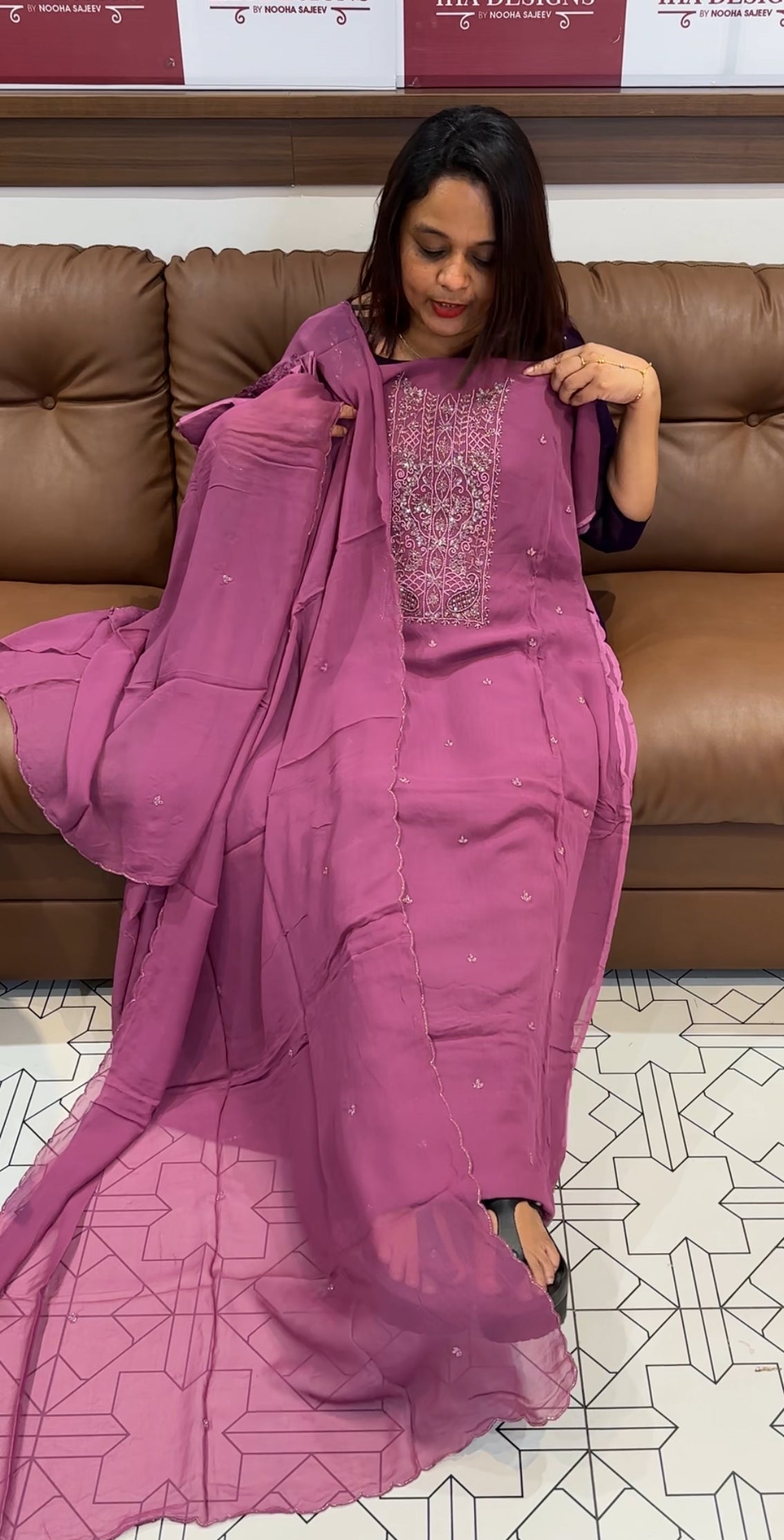 VISCOSE GEORGETTE UNSTITCHED SALWAR SUITS - IHA 9783