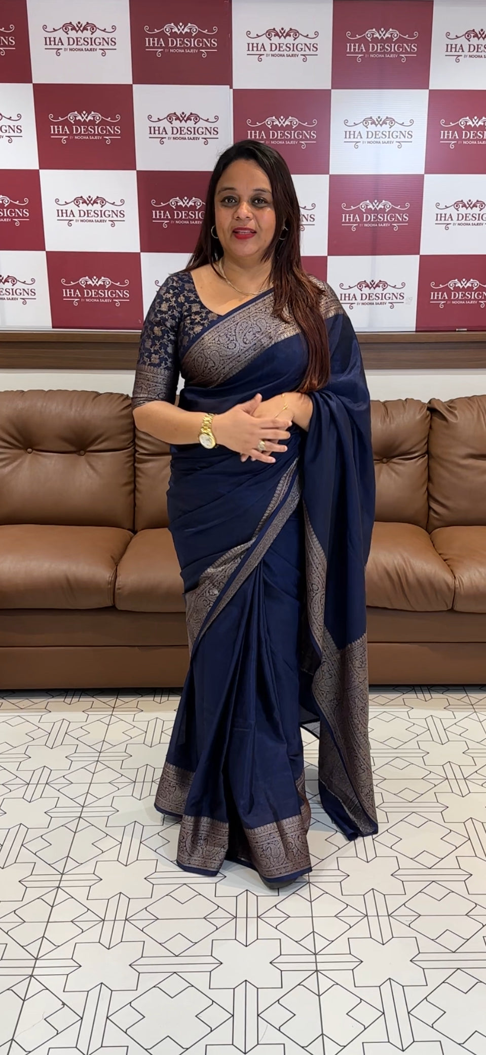 FORWARD SEMI BANARASI SILK SAREES - IHA 9797