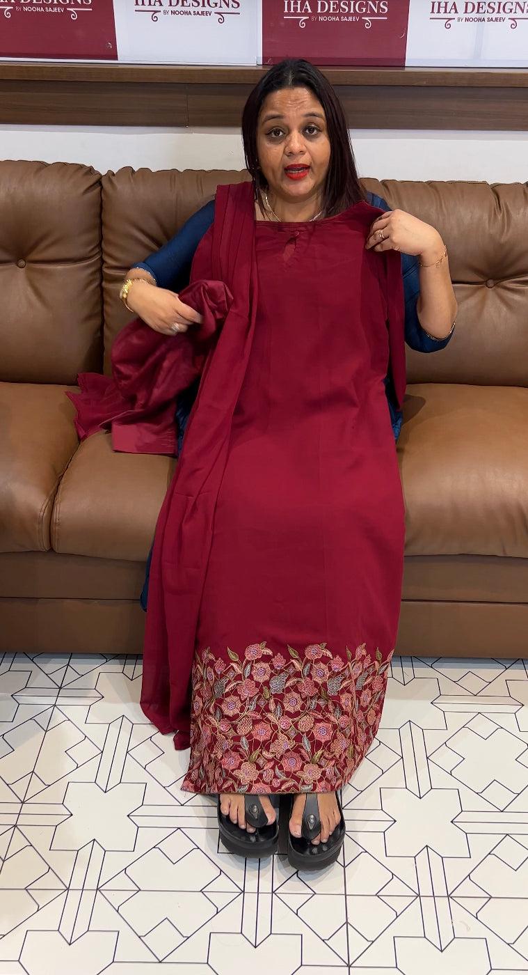 IHA'S IN-HOUSE READY TO WEAR TOP , BOTTOM AND DUPATTA - IHA 8500