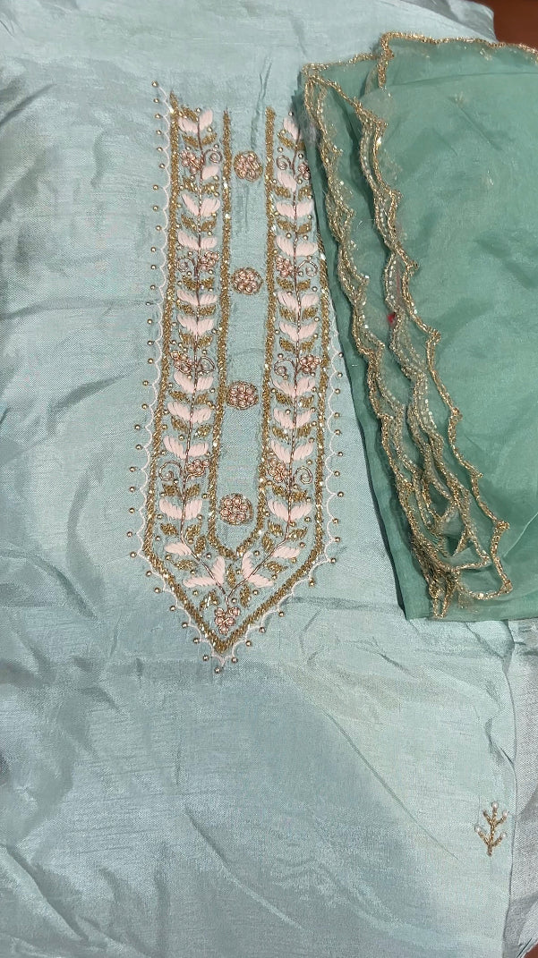 DOLA SILK UNSTITCHED SALWAR SUITS - IHA 8459